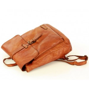 K42 Fait-main sac à dos cuir  femmes urbain. Cuir italien vintage | Noir Marron Vert Beige